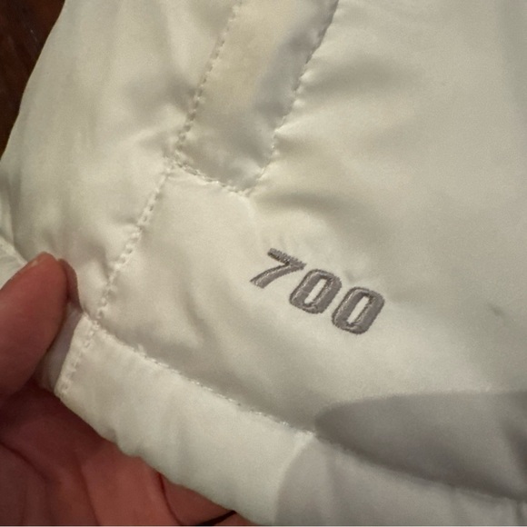 The North Face Nuptse 700 Down Puffer Vest Women’s White Gray Medium - Picture 4 of 8